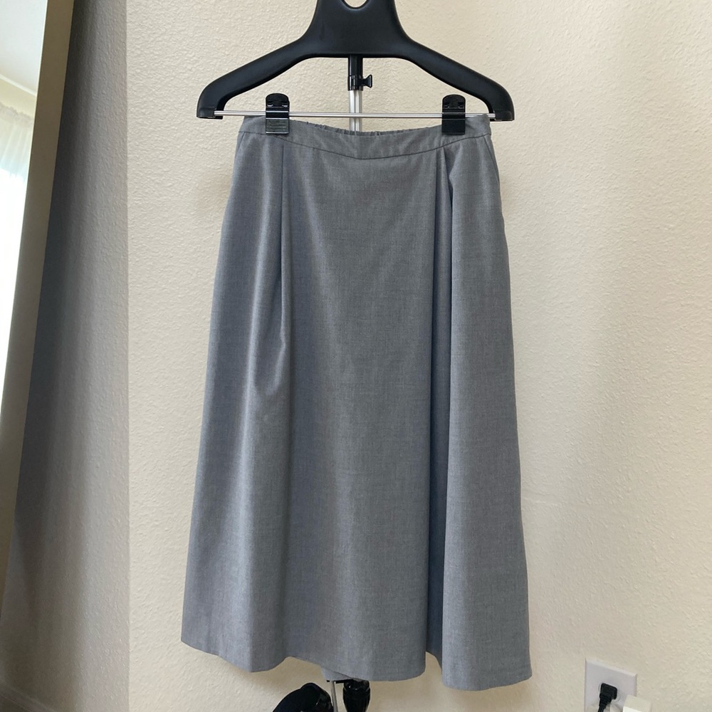 Uniqlo Grey Cropped Wide Leg Culottes